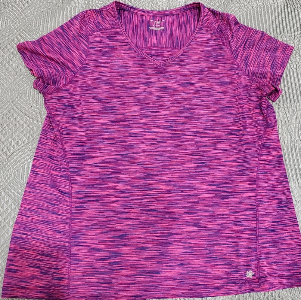 Tek Gear Dry Tek Space Dye V Neck Tee